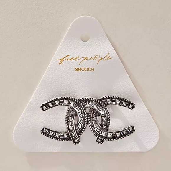 Free People Jewelry - Free People Rodeo Time Silver Brooch Pin NWT